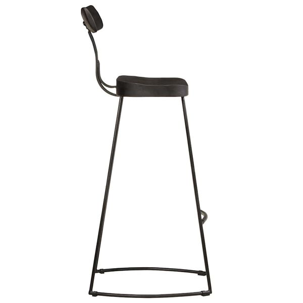 vidaXL Barhocker 2 Stk. Schwarz 49x43x103 cm Mango Massivholz
