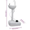 vidaXL Tragbare Campingtoilette mit Waschbecken