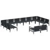 vidaXL Gartensofa-set mit Kissen 12 pcs Schwarz Stahl