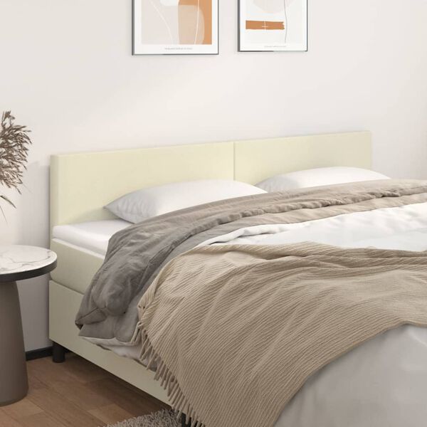 vidaXL Kopfteile Creme 160x5x78/88 cm Kunstleder