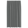 vidaXL Voile Vorh&auml;nge mit Stangentaschen 2 Stk. Dunkelgrau