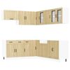 vidaXL 11-tlg. K&uuml;chenschrank-Set Lucca Sonoma-Eiche Holzwerkstoff