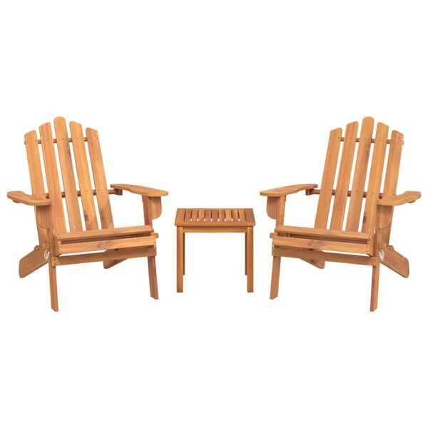 vidaXL 3-tlg. Garten-Lounge-Set Adirondack Massivholz Akazie