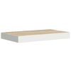 vidaXL Schweberegale 4 Stk. Eichen-Optik und Wei&szlig; 40x23x3,8 cm MDF