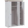 vidaXL Kleiderschrank 3-T&uuml;rig Wei&szlig; 118&times;50&times;171,5 cm Kiefer Panama Serie