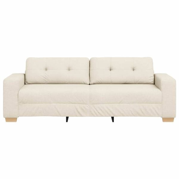 vidaXL Sofa 3-Sitzer Leinen 180 cm