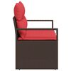 vidaXL Garten-Sofa mit Kissen 120 x 62 x 69 cm Poly-Rattan