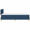 vidaXL LED Boxspringbett mit LED-Lichtleisten Blau 120 x 200 cm Stoff