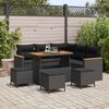 vidaXL Gartensofa-set 9 pcs Schwarz Poly-Rattan