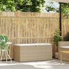 vidaXL Gartenbank mit Kissen Beige 110x40x44 cm Poly Rattan