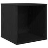 vidaXL Vinyl Album Box Schwarz Eichen-Optik 37 x 36,5 x 38 cm
