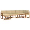 vidaXL Outdoor-Sofagarnitur mit Kissen 7 pcs Natur und Beige