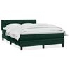 vidaXL Boxspringbett mit Matratze Dunkelgr&uuml;n 140x210 cm Samt