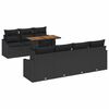 vidaXL Gartensofa-set 8 Stk. Schwarz und Braun