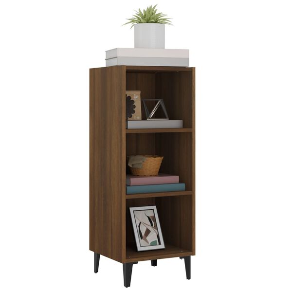 vidaXL Sideboard Braun Eichen-Optik 34,5x32,5x90 cm Holzwerkstoff
