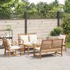 vidaXL Gartensofa-set 5 pcs Natur Massivholz Teak