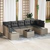 vidaXL Gartensofa-set 8 pcs Hellgrau und Dunkelgrau Poly-Rattan