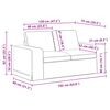 vidaXL Sofa Blau Gesamtabmessungen: 162 x 80 x 82 cm (B x T x H) Samt