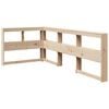 vidaXL Kopfteil mit B&uuml;cherregal L-Form 80 cm Massivholz Kiefer