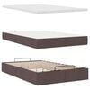 vidaXL Ottoman-Bett mit Matratze Dunkelbraun 120x200 cm Stoff
