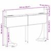 vidaXL Kopfteil mit Stauraum mit Ladestation Braun Eichen-Optik