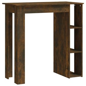 vidaXL Bartisch mit Regal R&auml;uchereiche 102x50x103,5 cm Holzwerkstoff