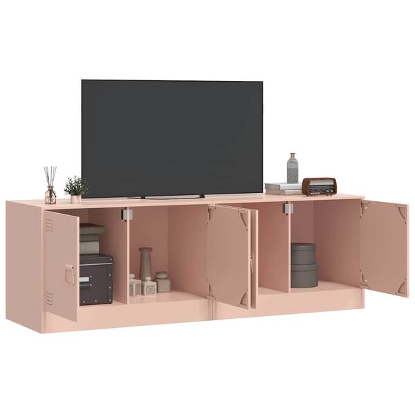 vidaXL TV-Schr&auml;nke 2 Stk. Rosa 67x39x44 cm Stahl