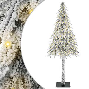 vidaXL Weihnachtsbaum mit 300 LEDs Wei&szlig; 180 cm PE und Stahl