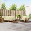 vidaXL Outdoor-Sofagarnitur mit Kissen 6 pcs Natur und Creme