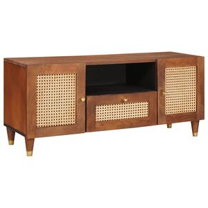 vidaXL TV-Schr&auml;nk mit Regal Braun 105 x 33,5 x 46 cm Massivholz Mango