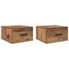 vidaXL Nachttisch 2 Stk. 35 x 35 x 20 cm Holzwerkstoff Altholz