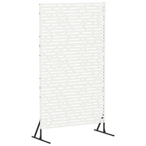 vidaXL Sichtschutz 100 x 50 x 180 cm Stahl Wei&szlig;