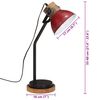 vidaXL Schreibtischlampe 25 W Rot 18x18x60 cm E27
