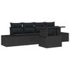 vidaXL Garten-Sofa-Set 5 stk. Schwarz