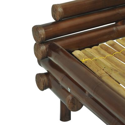 vidaXL Bettgestell Dunkelbraun Bambus 140×200 cm
