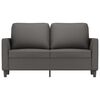 vidaXL 2-Sitzer-Sofa Grau 120 cm Kunstleder
