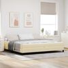 vidaXL Boxspringbett mit Matratze Creme 200 x 200 cm Stoff