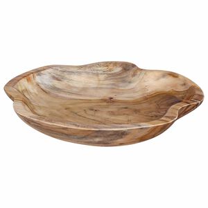 vidaXL Obstschale JEPARA Teakbraun &Oslash; 30 cm Massivholz Teak
