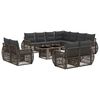 vidaXL Gartensofa-set 12 stk. Grau und Dunkelgrau Poly-Rattan