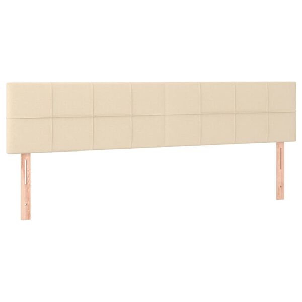 vidaXL Kopfteile Creme 180x5x78/88 cm Stoff