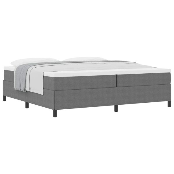 vidaXL Boxspringbett Hellgrau 200 x 200 cm Samt