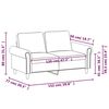 vidaXL 2-Sitzer-Sofa Creme 120 cm Samt