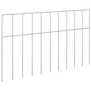 vidaXL Gartenzaun-Paneel 24 stk. 50 x 30 cm Verzinkter Stahl Silber