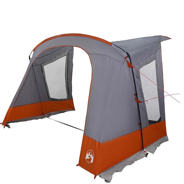 vidaXL Caravan Zelt mit Dach Grau und Orange 252 x 245 x 245 cm