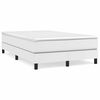vidaXL Boxspringbett mit Matratze Weiß 120x190 cm Kunstleder