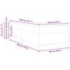 vidaXL Bettgestell mit Matratze Creme 100 x 200 cm Kunstleder
