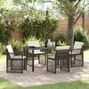 vidaXL Garten Essgruppe 5 pcs Braun Poly-Rattan