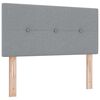 vidaXL Boxspringbett mit Matratze Hellgrau 200 x 100 cm Polyester