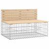 vidaXL Gartenbank aus Gabionen 103x70x65 cm Massivholz Kiefer