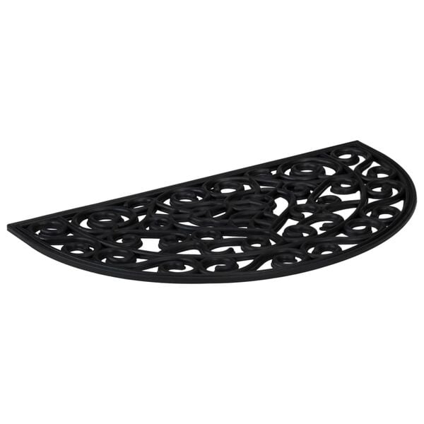 vidaXL Fu&szlig;matte Halbrund 45x75 cm Gummi